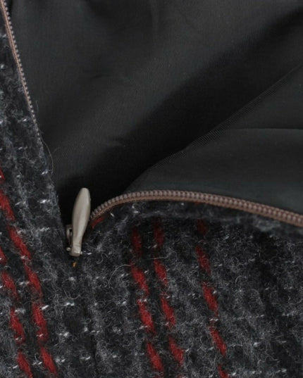 Costume National Gray wool mini skirt