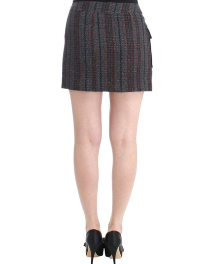 Costume National Gray wool mini skirt