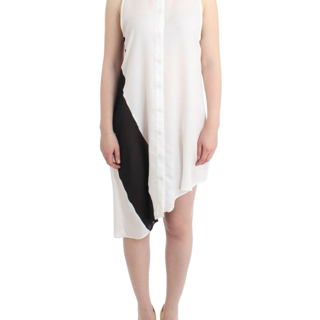 Costume National White shirt assymetric hem dress