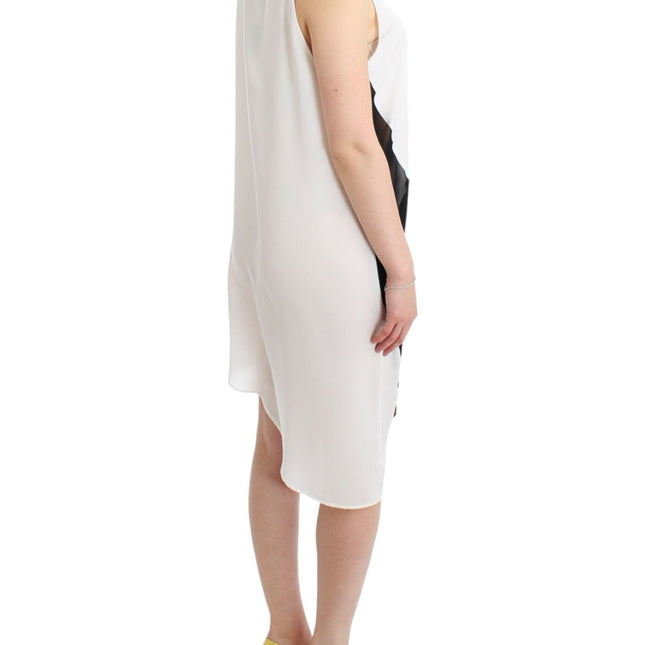 Costume National White shirt assymetric hem dress