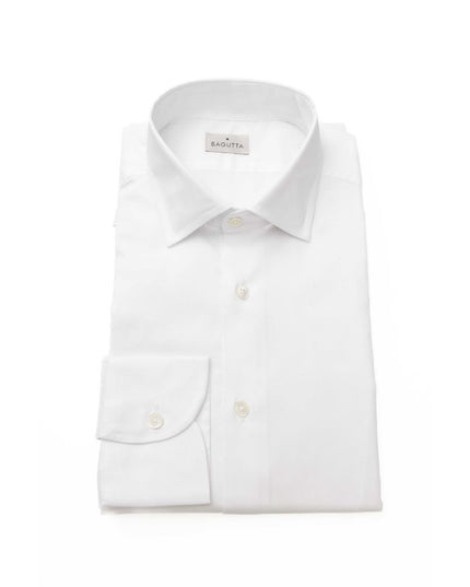 Bagutta White Cotton Men's Shirt