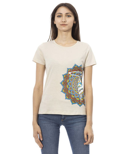 Trussardi Action Beige Cotton Women T-Shirt