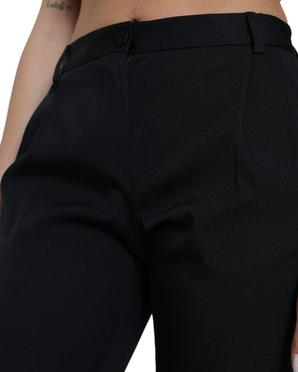 Dolce & Gabbana Black Mid Waist Skinny Cropped Pants