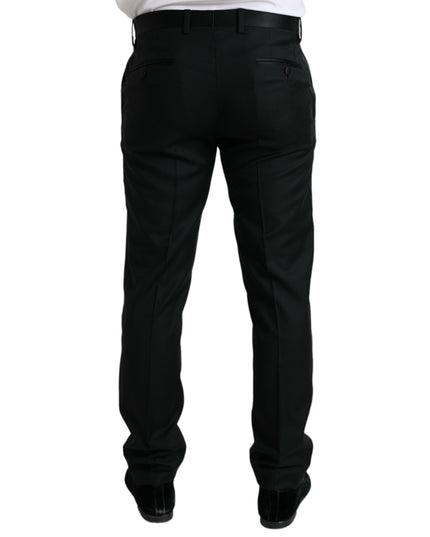 Dolce & Gabbana Black Wool Slim Fit Formal Trouser Dress Pants