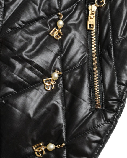 Dolce & Gabbana Black Embellished High Waist Hot Pants Shorts