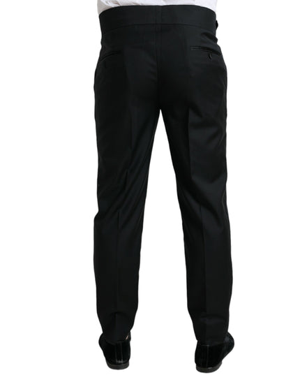 Dolce & Gabbana Black Wool Slim Fit Formal Trouser Dress Pants