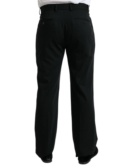 Dolce & Gabbana Black Wool Formal Straight Fit Dress Pants
