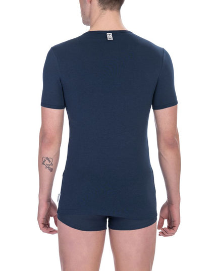 Bikkembergs Blue Cotton Men's T-Shirt Twin Pack