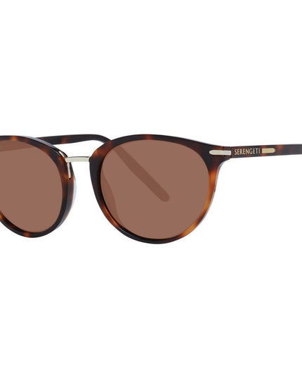 Serengeti Brown Acetate & Metal Sunglasses