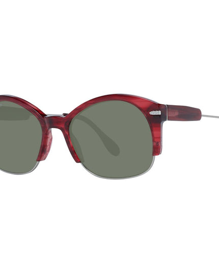 Serengeti Red Acetate & Metal Sunglasses