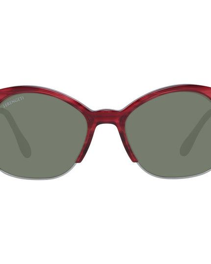 Serengeti Red Acetate & Metal Sunglasses