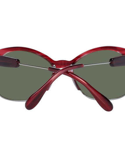 Serengeti Red Acetate & Metal Sunglasses