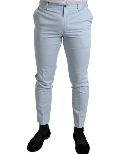 Dolce & Gabbana Sky Blue Cotton Stretch Skinny Pants