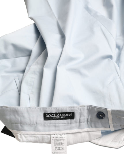 Dolce & Gabbana Sky Blue Cotton Stretch Skinny Pants