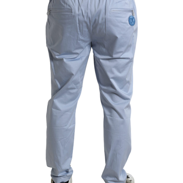 Dolce & Gabbana Light Blue Cotton Stretch Jogger Pants
