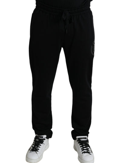 Dolce & Gabbana Black DG Logo Skinny Jogger Sweatpants Pants