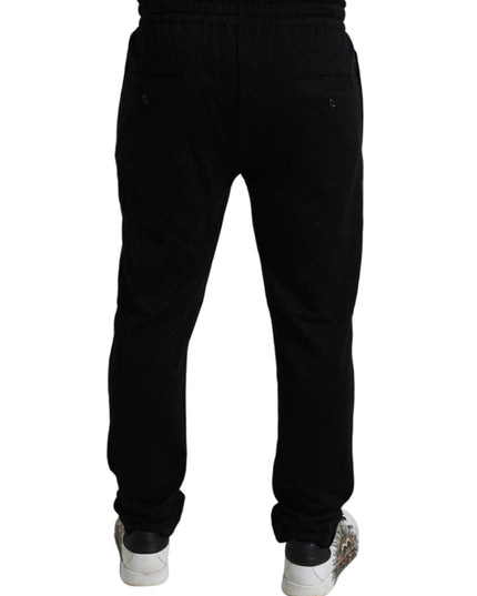 Dolce & Gabbana Black DG Logo Skinny Jogger Sweatpants Pants