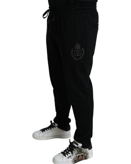 Dolce & Gabbana Black DG Logo Skinny Jogger Sweatpants Pants