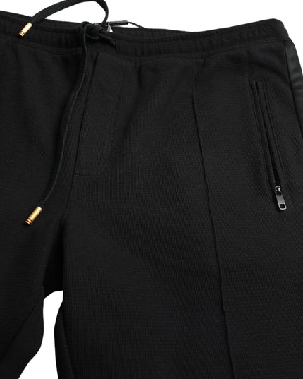 Dolce & Gabbana Black Cotton Skinny Jogger Sweatpants Pants