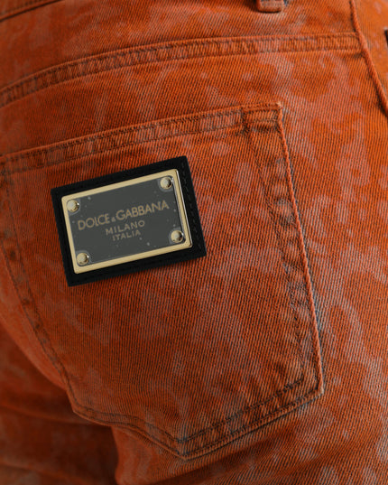 Dolce & Gabbana Multicolor Ombre Cotton Slim Fit Denim Jeans