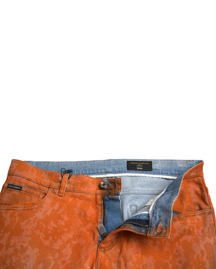 Dolce & Gabbana Multicolor Ombre Cotton Slim Fit Denim Jeans