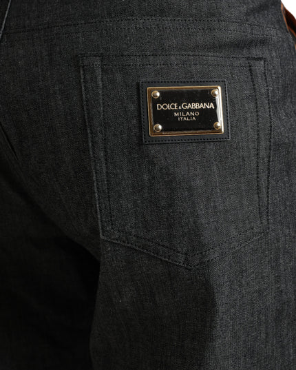 Dolce & Gabbana Multicolor Tiger Cotton Loose Denim Jeans