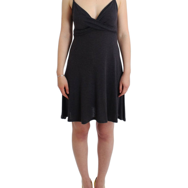 Costume National Gray knitted A-line dress