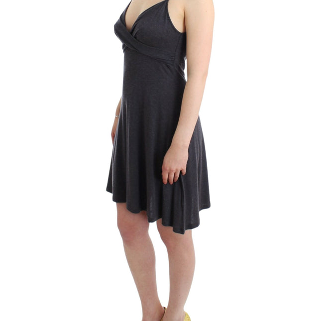 Costume National Gray knitted A-line dress
