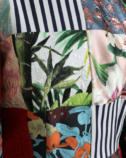 Dolce & Gabbana Multicolor Floral Patchwork Shift Mini Dress