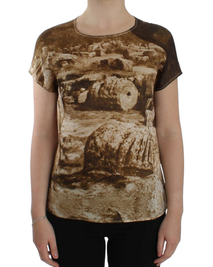 Dolce & Gabbana Brown Taormina silk blouse