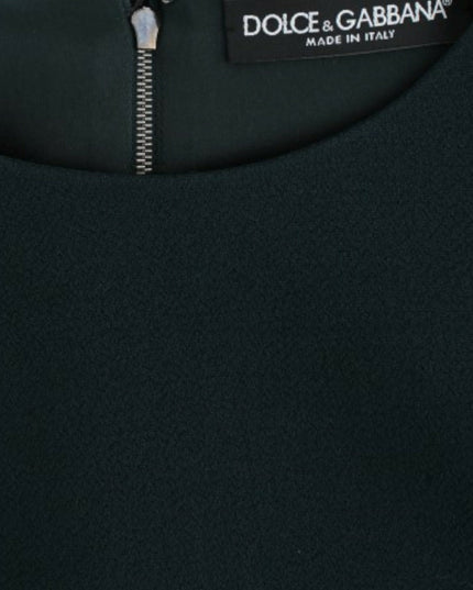 Dolce & Gabbana Green 3/4 sleeve wool blouse