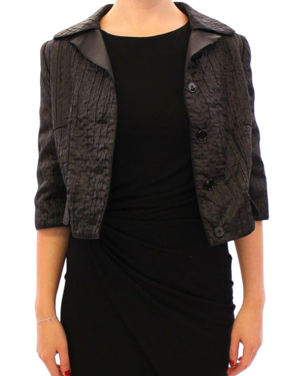 Dolce & Gabbana Black Short Bolero Shrug Jacket Coat