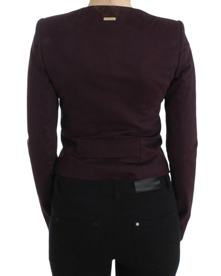 GF Ferre Purple Ruched Jacket Coat Blazer Short