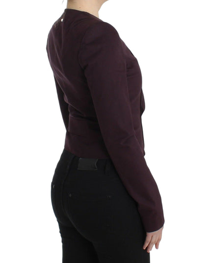 GF Ferre Purple Ruched Jacket Coat Blazer Short