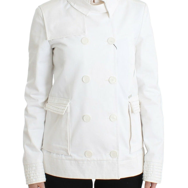GF Ferre White Double Breasted Jacket Coat Blazer