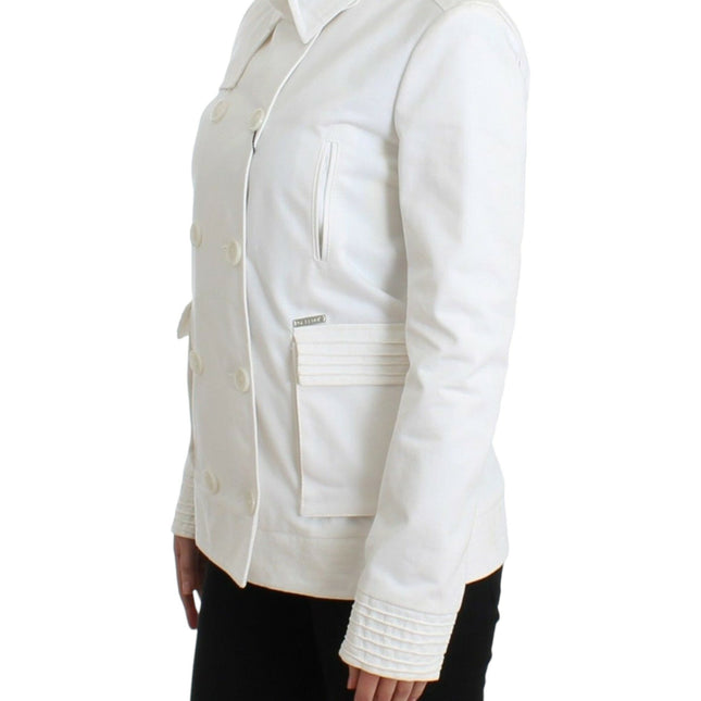 GF Ferre White Double Breasted Jacket Coat Blazer