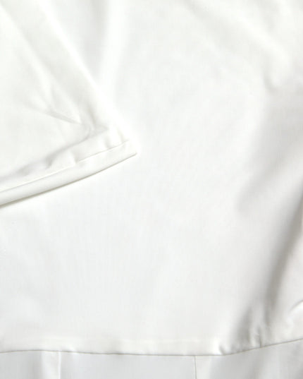 Dolce & Gabbana White Nylon Strapless Bodycon Jumpsuit Dress