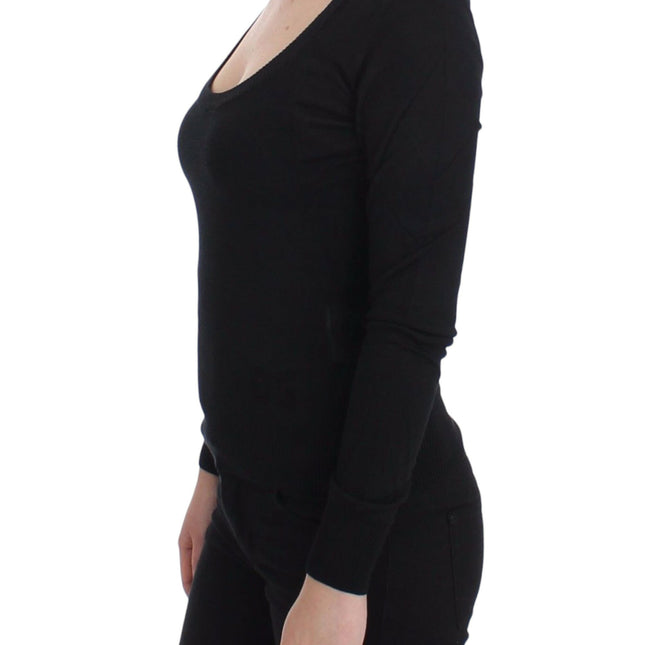 Dolce & Gabbana Black Cashmere Crewneck Sweater Pullover