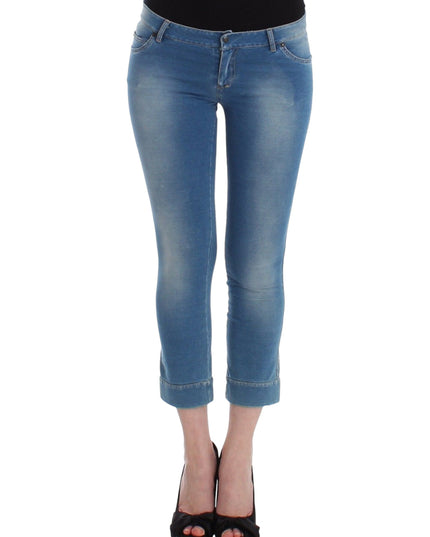 Ermanno Scervino Beachwear Blue Jeans Capri Pants Cropped