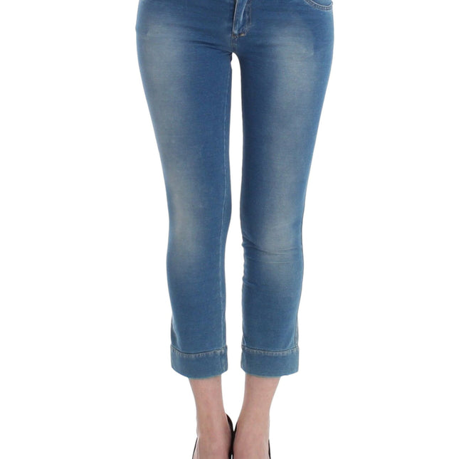Ermanno Scervino Beachwear Blue Jeans Capri Pants Cropped