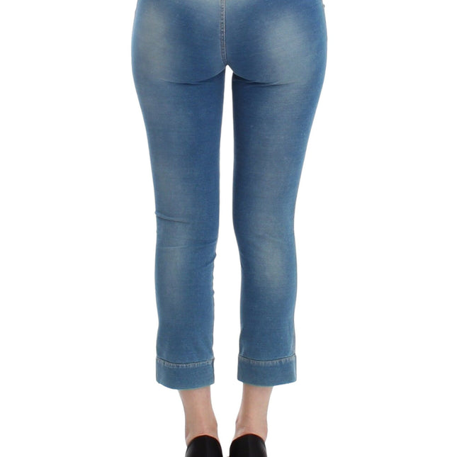 Ermanno Scervino Beachwear Blue Jeans Capri Pants Cropped