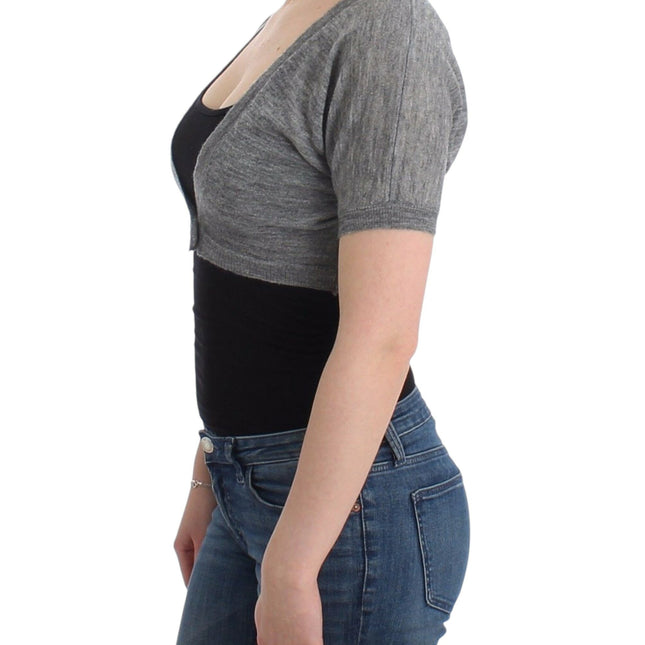 Ermanno Scervino Lingerie Knit Gray Bolero Sweater Cardigan