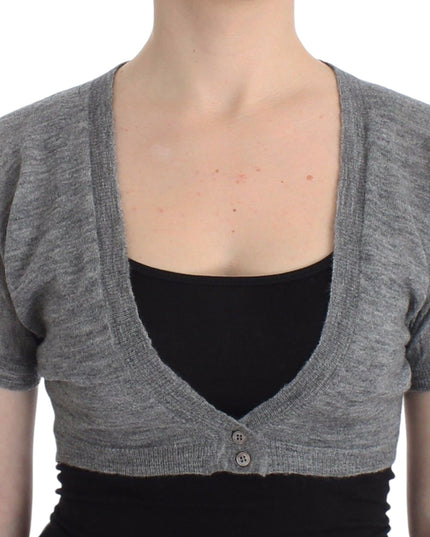 Ermanno Scervino Lingerie Knit Gray Bolero Sweater Cardigan