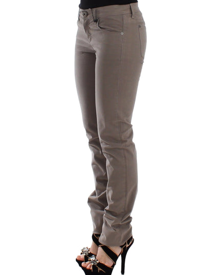 Ermanno Scervino Taupe Beige Slim Jeans Denim Pants Skinny