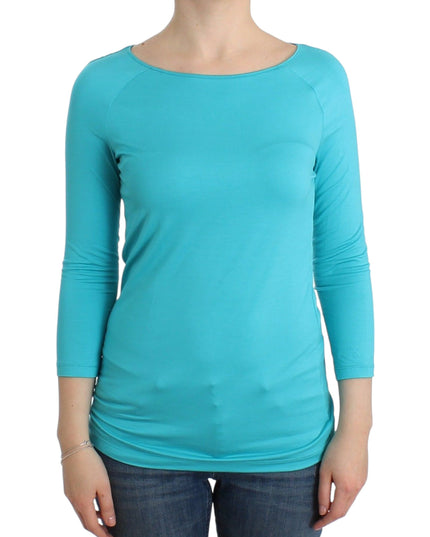 Ermanno Scervino Lingerie Blue Top Blouse Jumper Modal Solid
