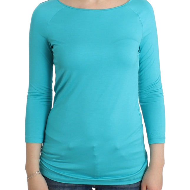 Ermanno Scervino Lingerie Blue Top Blouse Jumper Modal Solid