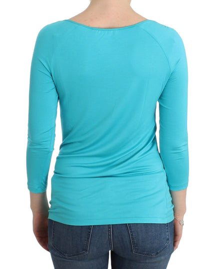 Ermanno Scervino Lingerie Blue Top Blouse Jumper Modal Solid