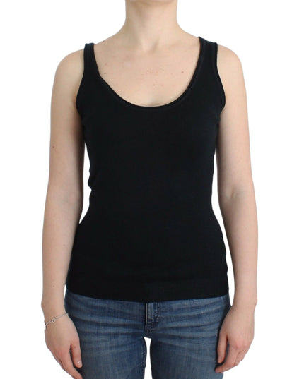 Ermanno Scervino Black Knit Top Knitted Sweater 100% Cashmere