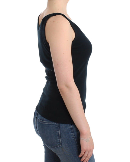 Ermanno Scervino Black Knit Top Knitted Sweater 100% Cashmere