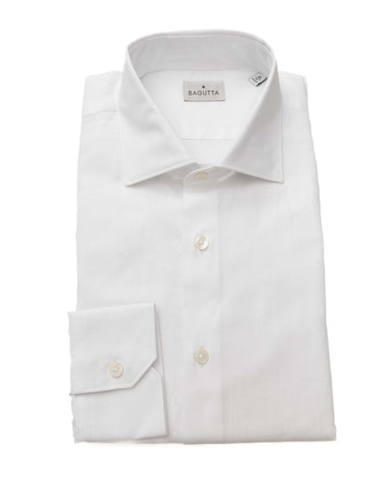 Bagutta White Cotton Men Shirt